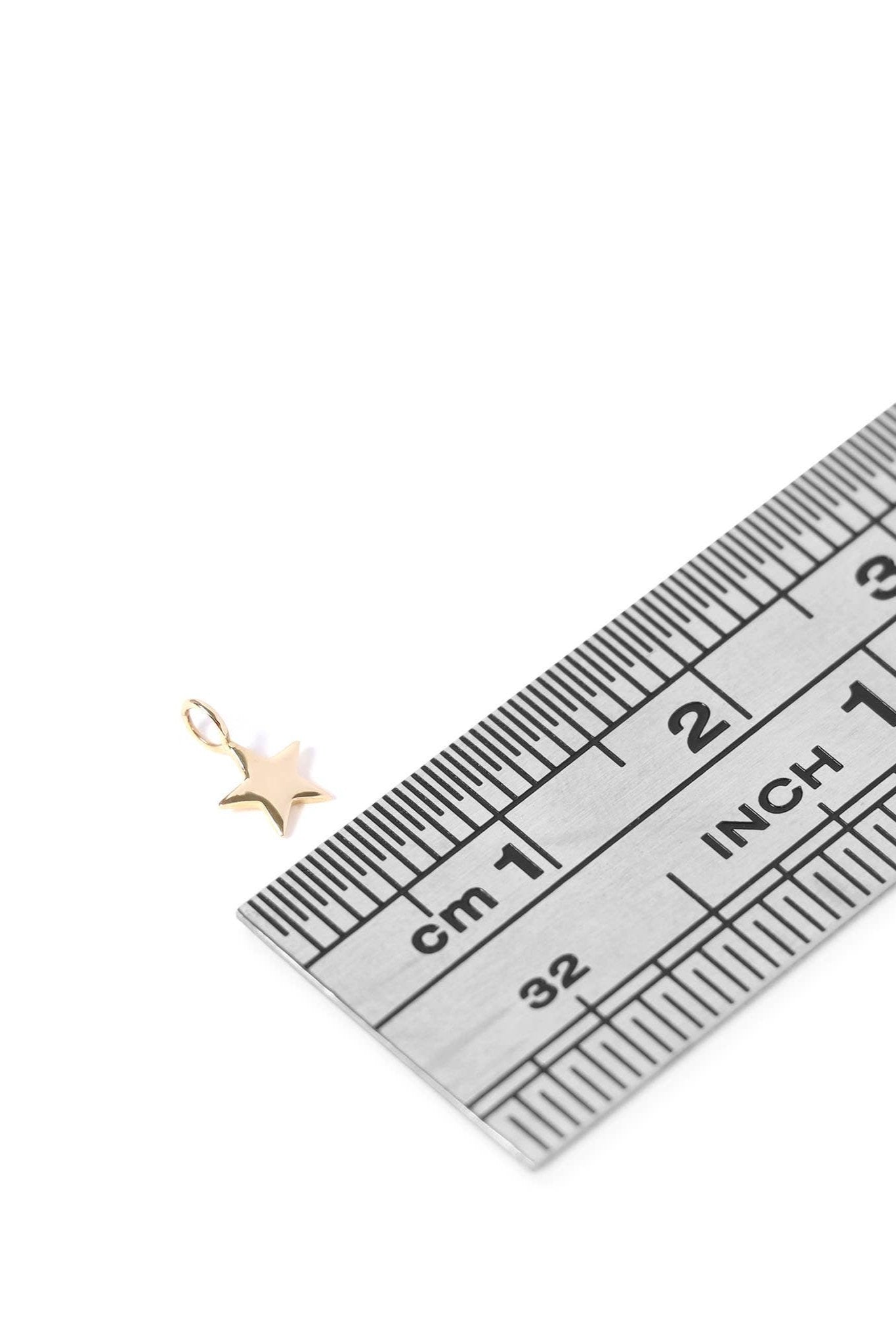 14K Solid Gold Star Charm for Permanent Jewelry