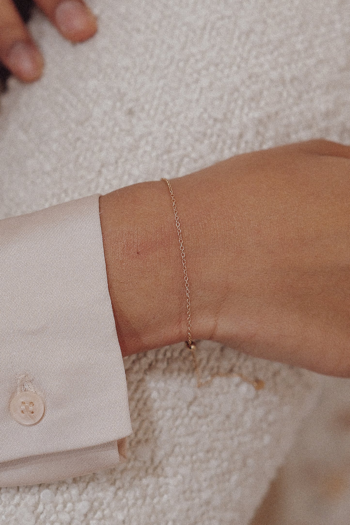 Whisper Thin Gold Chain Bracelet
