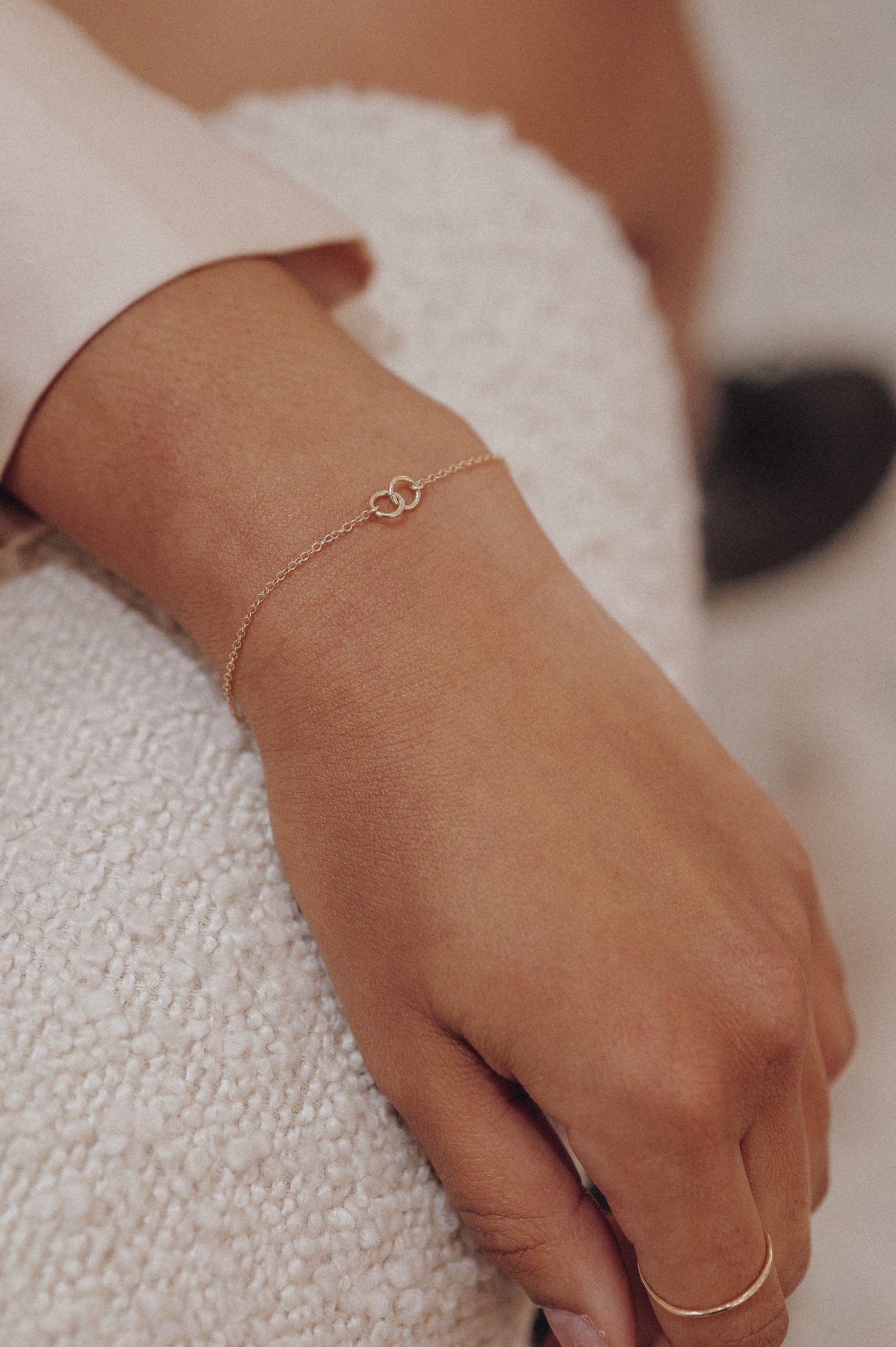 Mini Gold Infinity Link Chain Bracelet