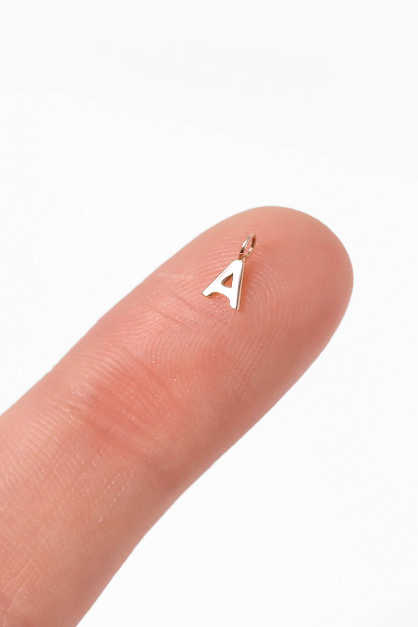 Permanent Jewelry 14K Solid Gold Initial Charms: M