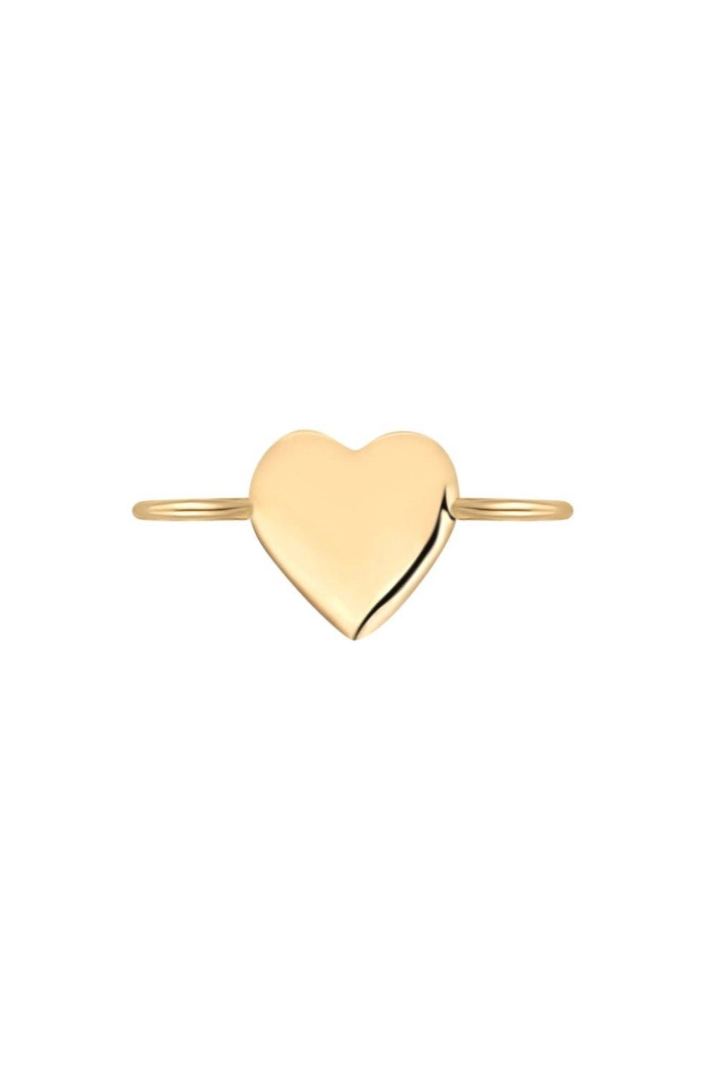 14K Solid Gold Heart Connector Charm for Permanent Jewelry