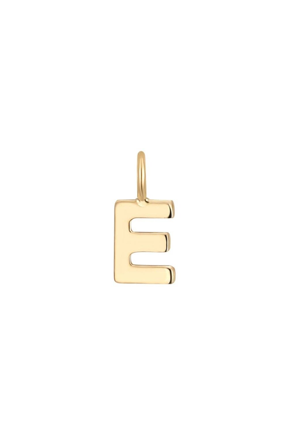 Permanent Jewelry 14K Solid Gold Initial Charms: E