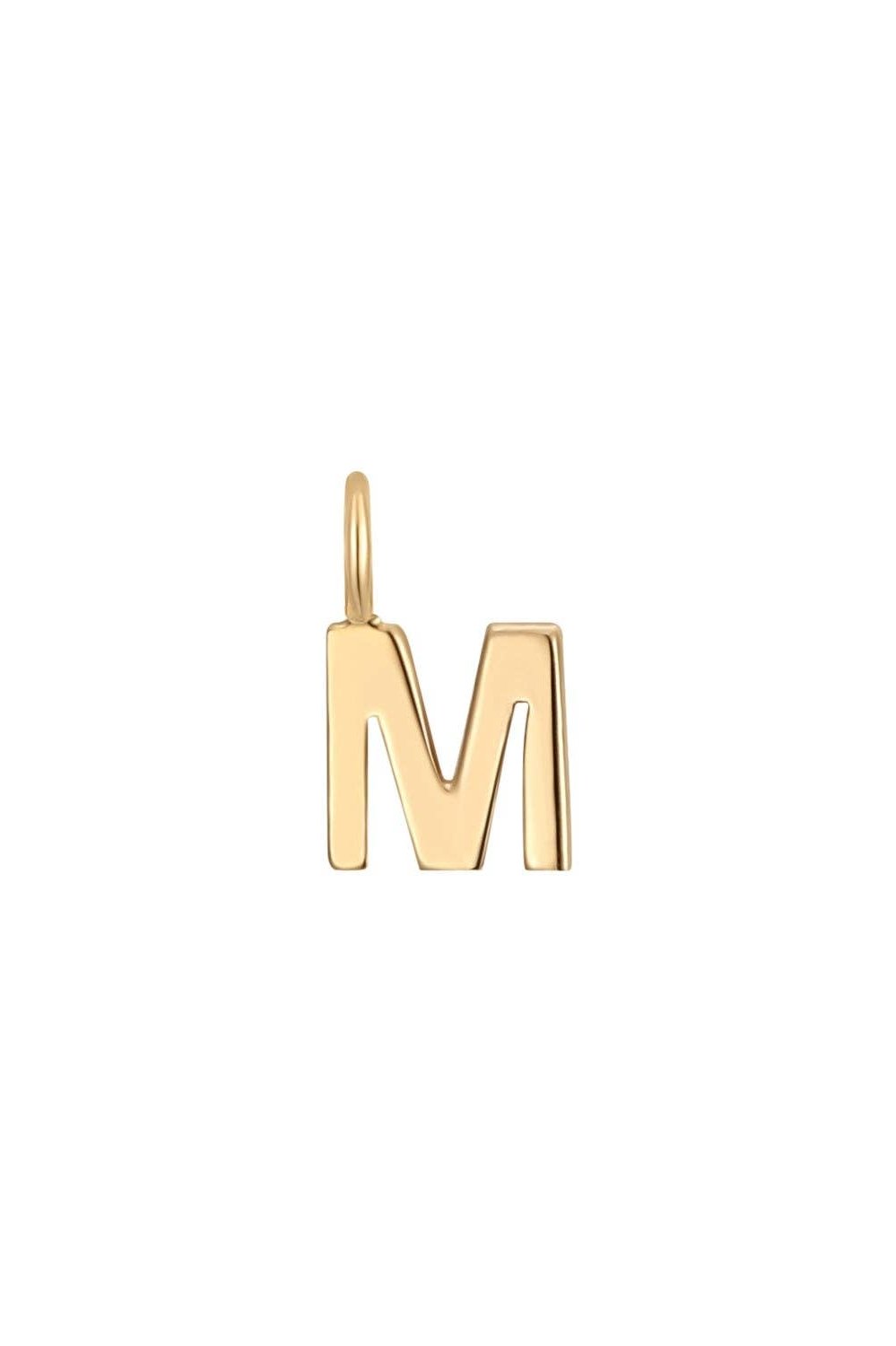 Permanent Jewelry 14K Solid Gold Initial Charms: M