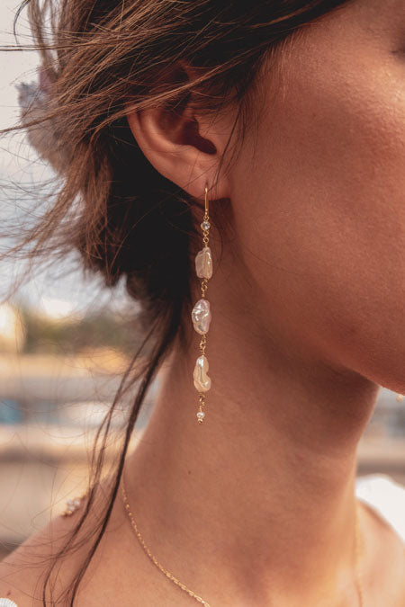 Cascading Pearl Drops Earrings