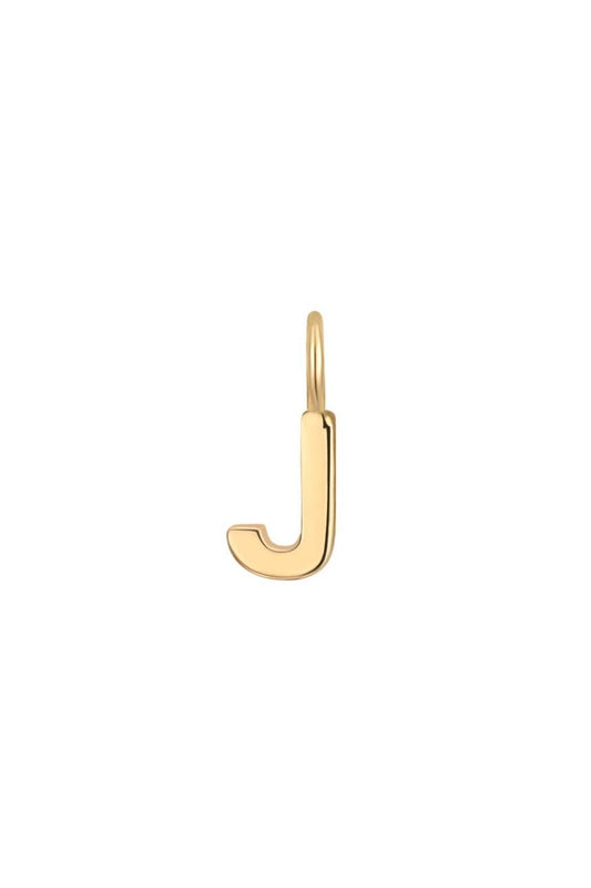 Permanent Jewelry 14K Solid Gold Initial Charms: J