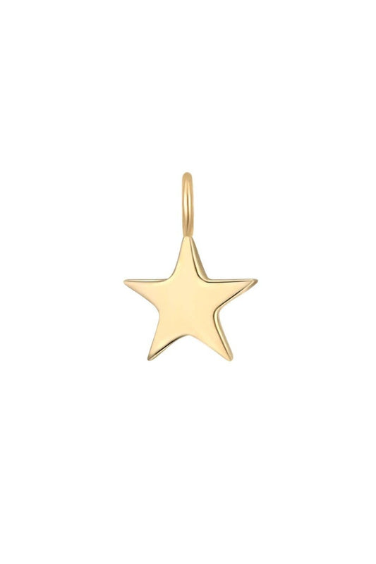 14K Solid Gold Star Charm for Permanent Jewelry