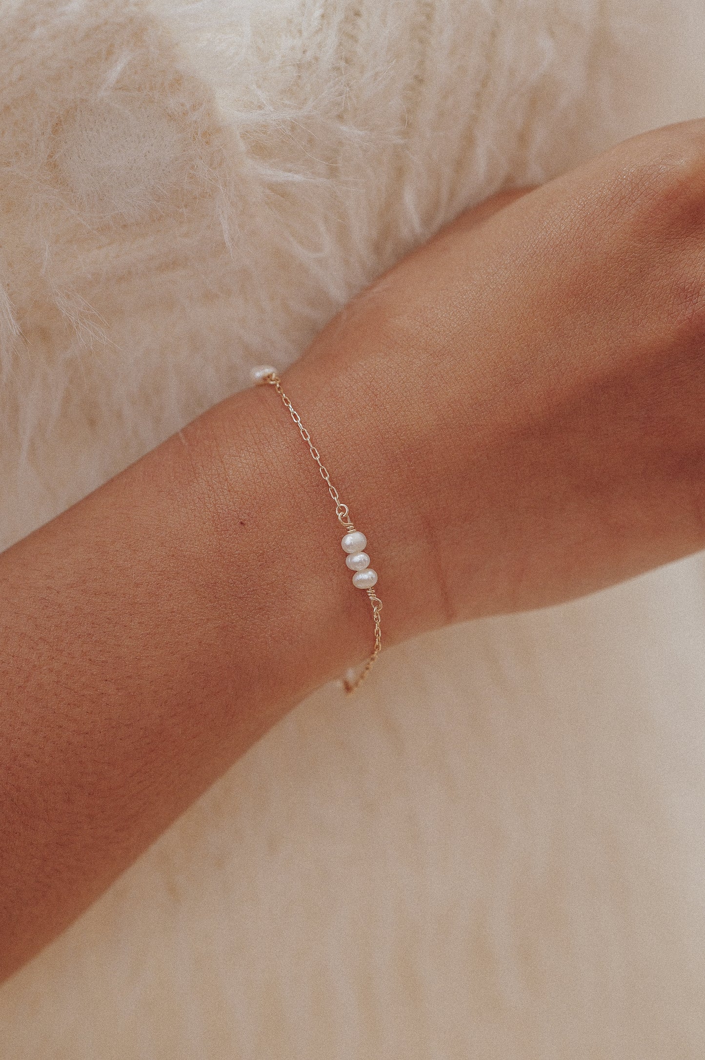 Pearl Trio Link Bracelet