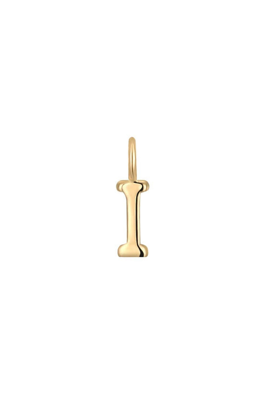 Permanent Jewelry 14K Solid Gold Initial Charms: I