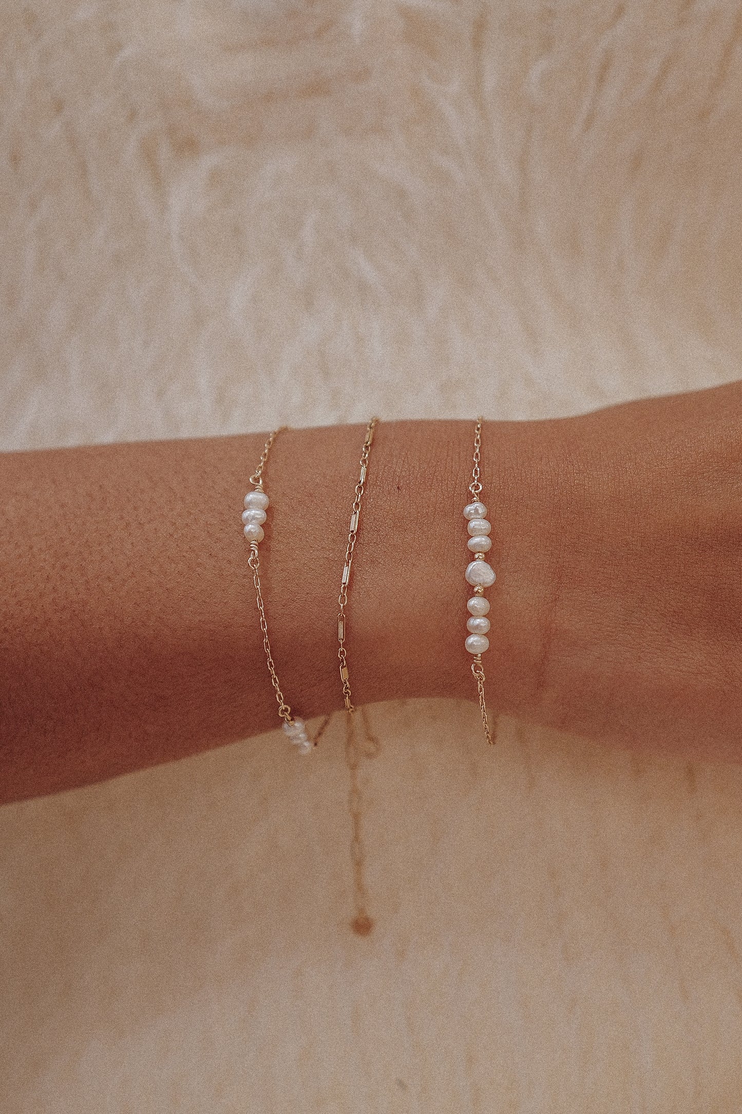 Pearl Trio Link Bracelet