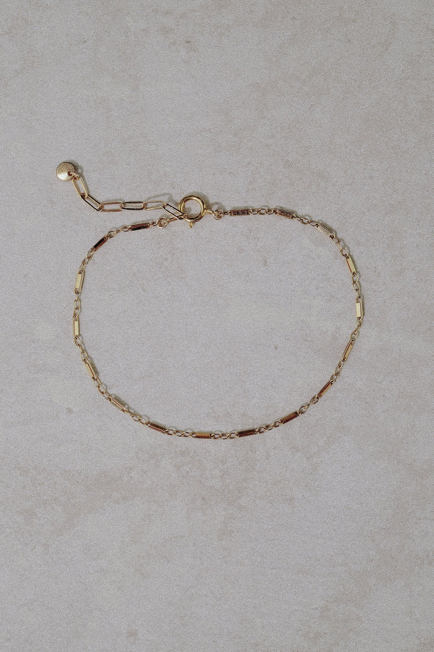 Simple Shimmer Bar Gold Chain Bracelet