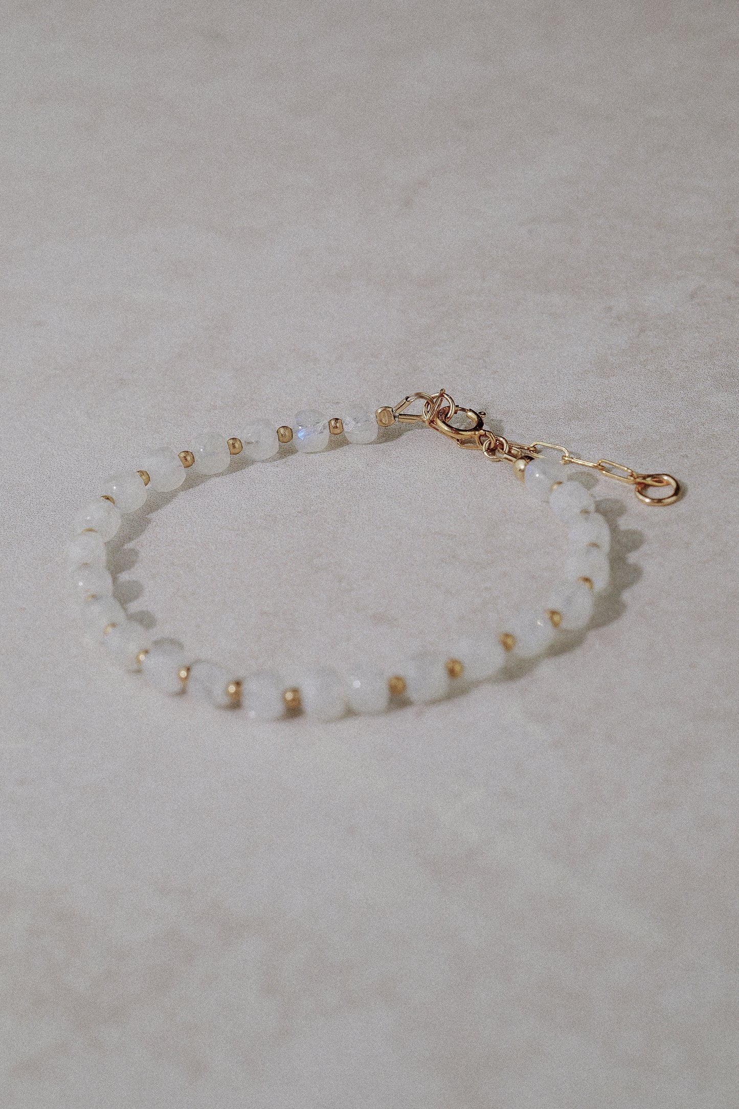 Moonstone Bracelet with Gold-Filled Accents