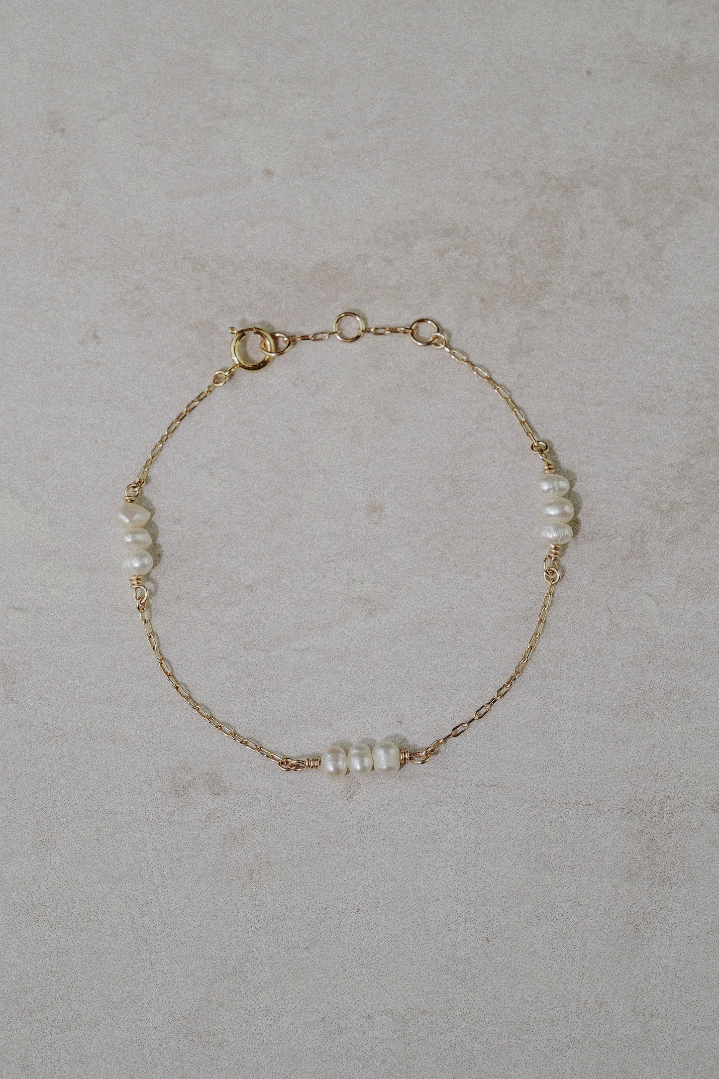 Pearl Trio Link Bracelet