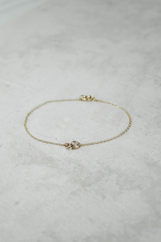 Mini Gold Infinity Link Chain Bracelet