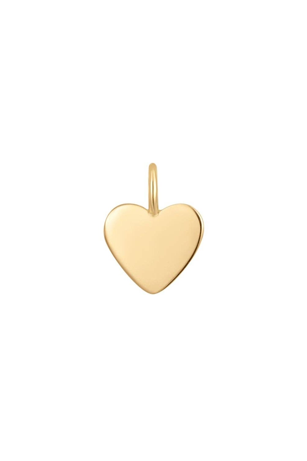 14K Solid Gold Heart Charm for Permanent Jewelry