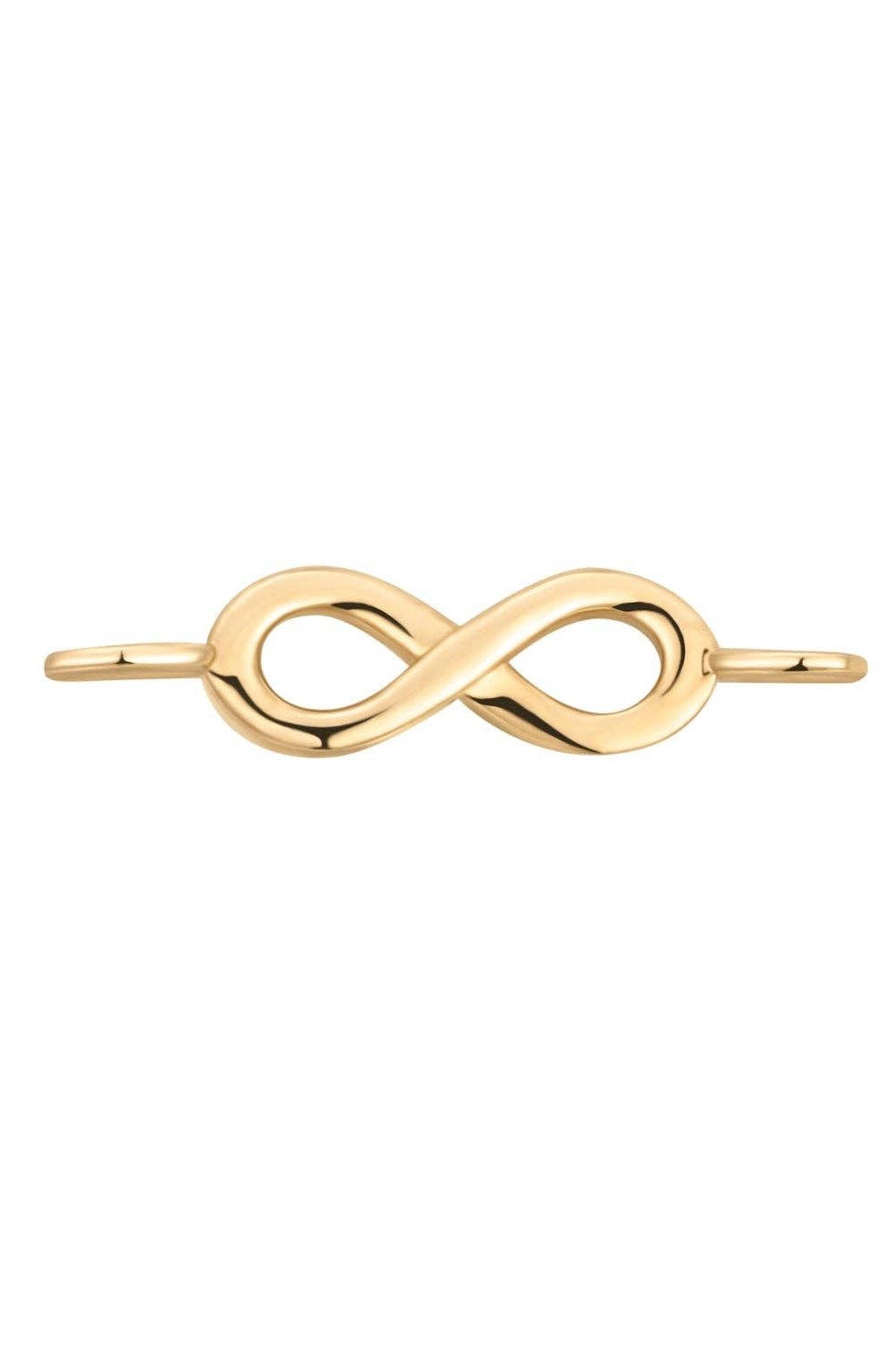 14K Gold Infinity Charm Connector for Permanent Jewelry