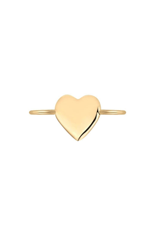 14K Solid Gold Heart Connector Charm for Permanent Jewelry